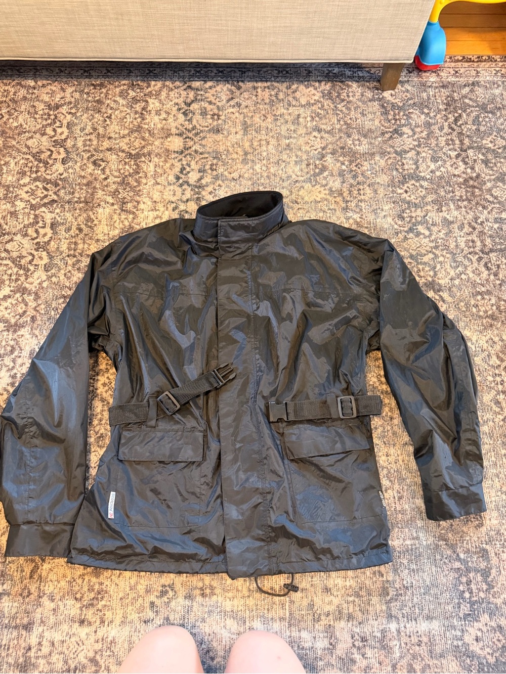 Men's Black Lightweight Field Jacket with Waist Adjusters